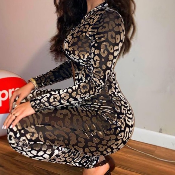 Leopard print jumpsuit. - Picture 2 of 2